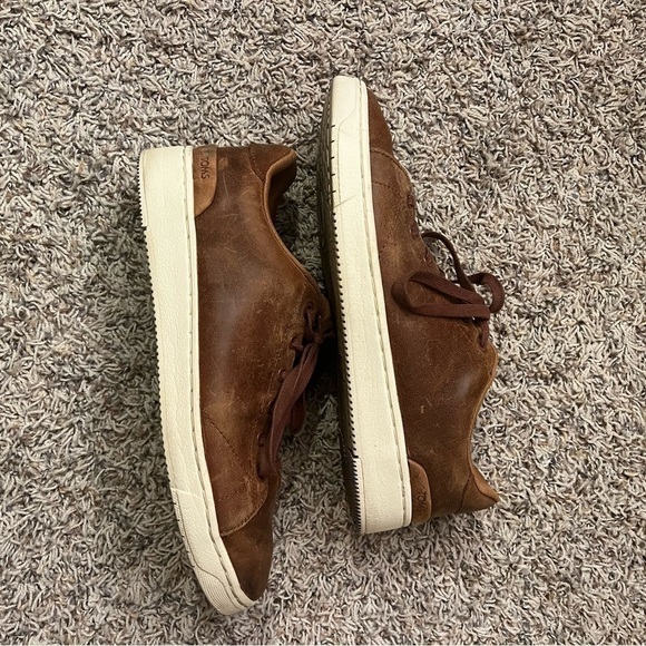 TOMS Tan Leather TRVL Lite Lace Shoes Sz 10.5 - Picture 11 of 13